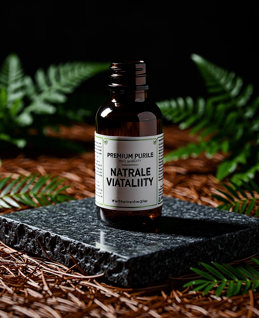 Apothecary glass bottle reflecting natural quality standards